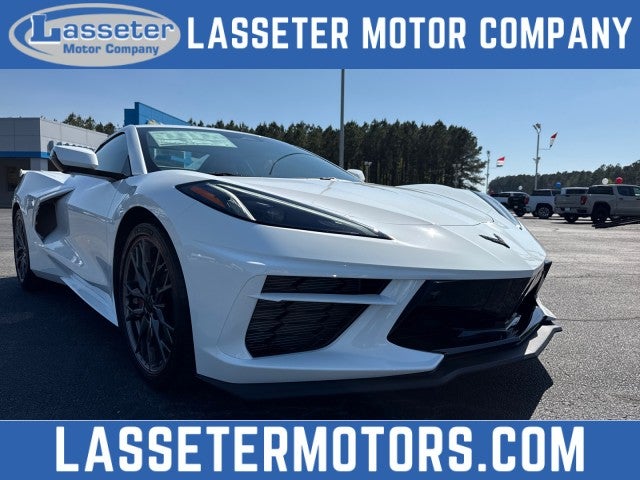 2026 Chevrolet Corvette Stingray 3LT in Arctic White — front three-quarter view
