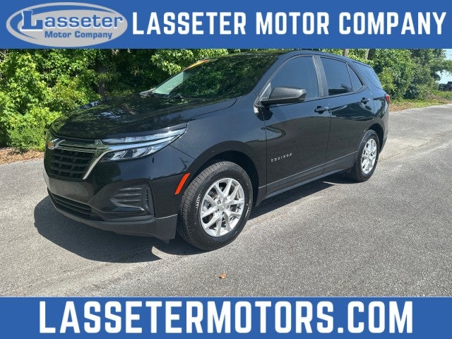 2023 Chevrolet Equinox LS in Mosaic Black Metallic — front three-quarter view