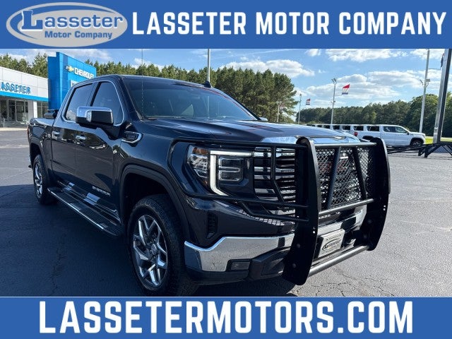 2023 GMC Sierra 1500 SLT in Titanium Rush Metallic — front three-quarter view
